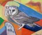 Tyto alba  Oel/Lw. 20x30cm 2010
  <br/>250,- Euro