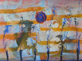 Ohne Titel, Aquarell auf Leinwand 145x200cm, 2008
  <br/>1500.- Euro